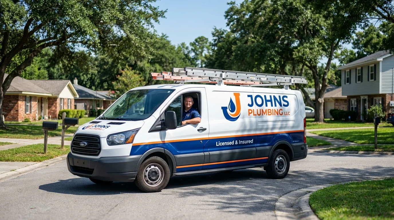 Johns Plumbing LLC service van in Riddle, OR