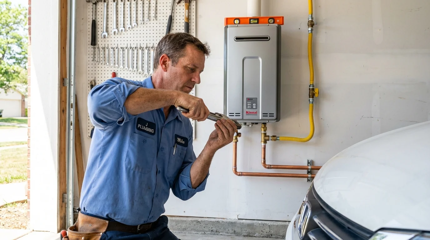 Tankless water heater installation by a Johns Plumbing LLC plumber in Riddle